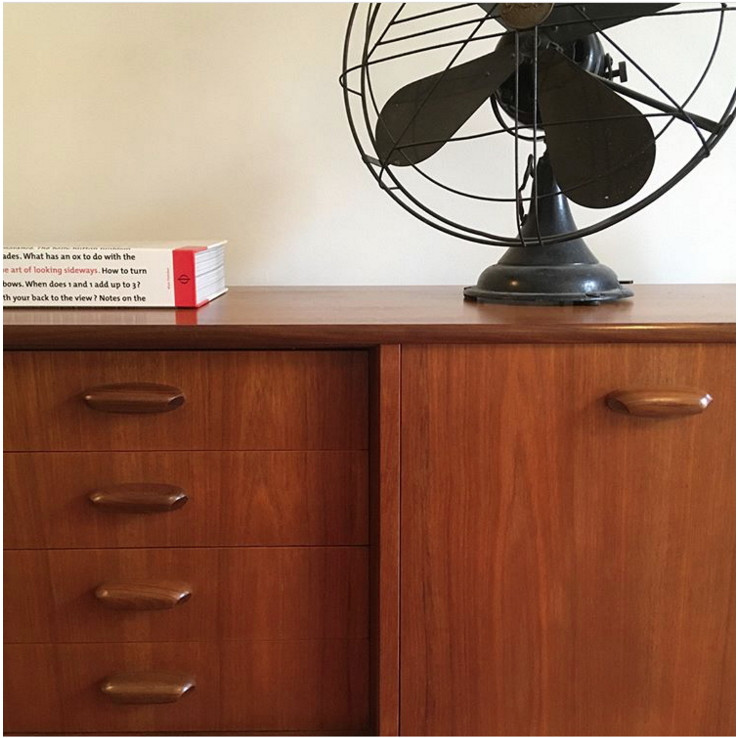 Danish oil finish on a mid century sideboard, all repairs by 3 restorers of Hitchin