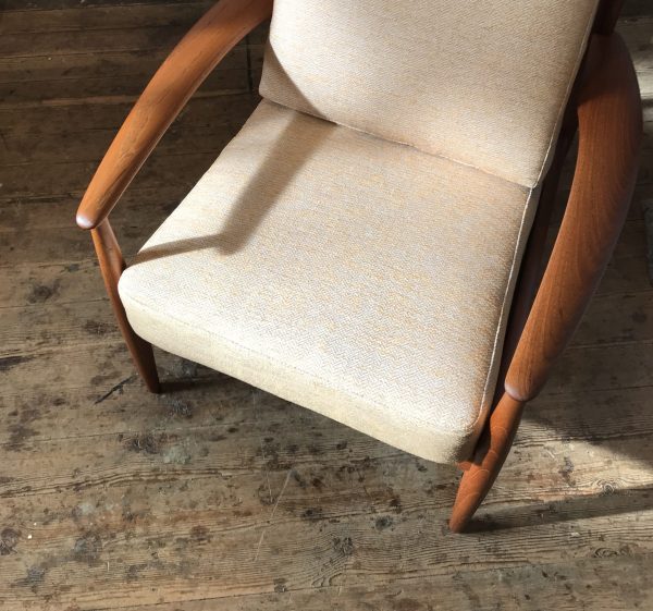 Mid Century Teak armchair we refinished in Danish Oil