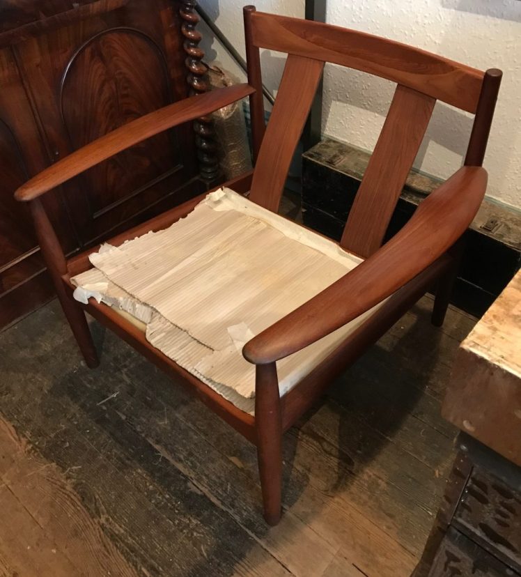 Mid Century Armchair "after" restoration